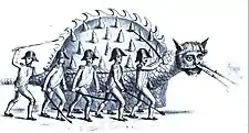 Tarasque of Tarascon, 1846 drawing