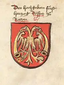 Despot Stefan's coat of arms, Prussian ed. Chronicle of the Council of Constance (before 1437)