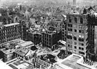 Destroyed Zeiss Ikon factory in Jena. The image was taken by the U.S. military in 1945 and distributed by the Carl Zeiss Foundation.