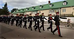 Detachment of the Falkland Islands Defence Force in No.1 dress