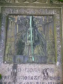 Detail of the sundial's inscription.