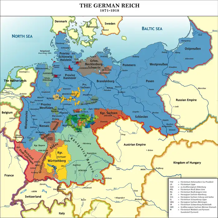 Map of German Reich 1871–1918