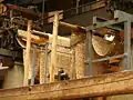 Punched cards in use in a Jacquard loom. German Museum of Technology, Berlin