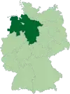 Map of Germany with the location of Lower Saxony highlighted