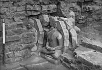 Terracotta Buddha statues, possibly 375 CE.