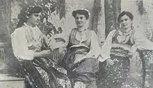 Female folk dress from Gnjilan, late 19th and early 20th century, Calendar "Vardar", Belgrade City Library, 1911.