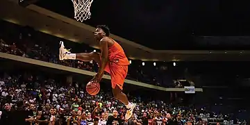 Marauders Basketball's Devon Douglas winning the NCAA Slam Dunk Contest