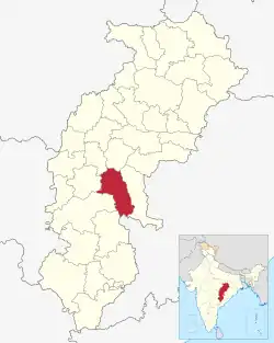 Location in Chhattisgarh