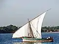 Dhow seen off the coast of Dar es Salaam, Tanzania