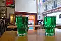 Two mint diabolos on a table of a bar at Montmartre.