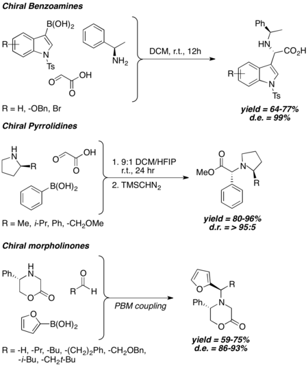 diastereoselective PBM coupling with chiral amine