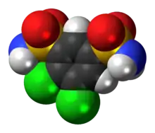 Space-filling model of diclofenamide