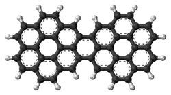 Ball-and-stick model of the dicoronylene molecule