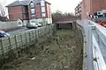 The empty trackbed at Didsbury prior to re-opening