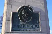 Plaque on the railway station clock