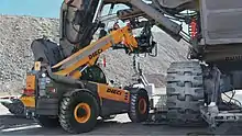 Dieci hercules telehandler performing maintenance on a mine