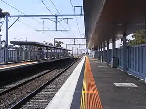 Citybound view from Diggers rest platform 2 looking towards platform 1