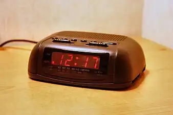 Simplistic digital clock radio