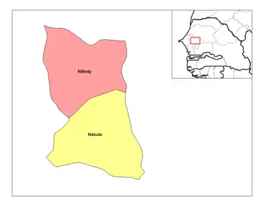 Location in the Diourbel Region