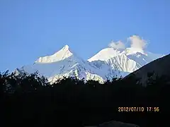 snow caped  diran peak bagrote valley gilgit