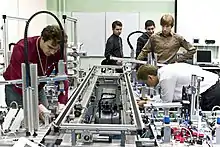 photo of students in a laboratory at the Saint Petersburg State Polytechnical University