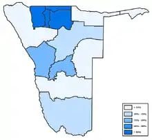 Distribution of Oshiwambo