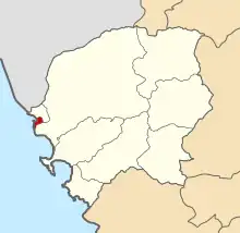 Location of Coishco in the Santa province