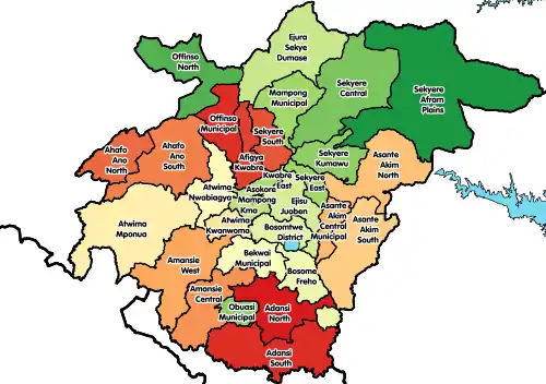 Districts of Brong-Ahafo Region