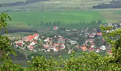 View of Diszel from the top of Csobánc