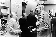 Dixy Lee Ray, last person to chair the AEC, with Robert G. Sachs, director of the Argonne National Laboratory