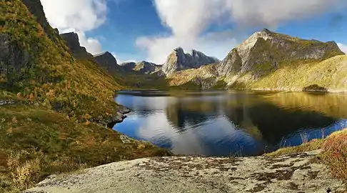 Djupfjorden, toward the northwest, in autumn