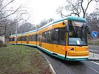 Modern A34 tram at Spårväg City (2011)