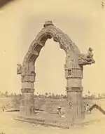 A photo of Torana taken in 1890 of 10th century Jagannath Temple, Puri, India