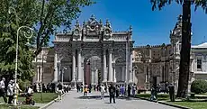 Exterior façade of the Gate of the Treasury after the restoration work