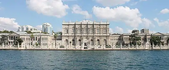 A view of the palace from the Bosporus