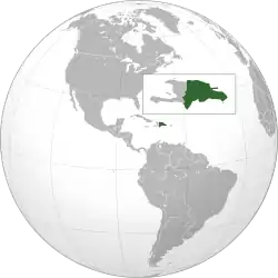 Location of the Dominican Republic