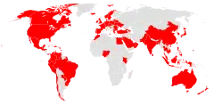 Countries with Domino's Pizza restaurants