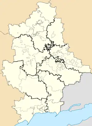 Nikolske is located in Donetsk Oblast