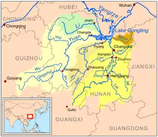 Lake Dongting and the Yuan, Zi, Li, and Xiang Rivers in Hunan