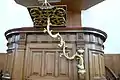 Pulpit with baroque brass sermon holder