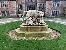 'Mastiff with puppies' at Dorfold Hall, Cheshire, England