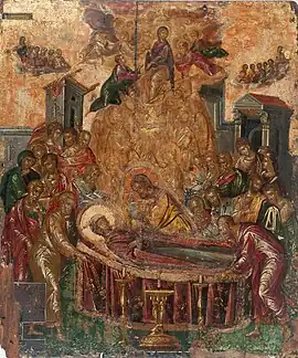 Image 52Dormition of the Virgin by El Greco, an example of the Cretan School (from Culture of Greece)