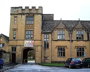 The main entrance to Sherborne School