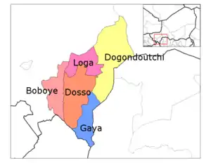 Dogondoutchi Department location in the region