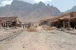 The main street in Baghran's district centre is being resurfaced as part of a foreign reconstruction project.