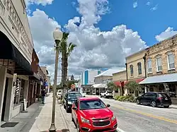 Looking north on Starke's Call Street. Call Street is listed on the National Register of Historic Places