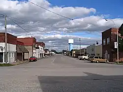 Downtown Commerce, looking eastward down Main Street