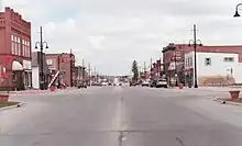 A street in a downtown area