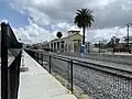 Redlands–Downtown station, under construction in March 2021