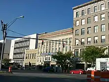 A group of brick buildings